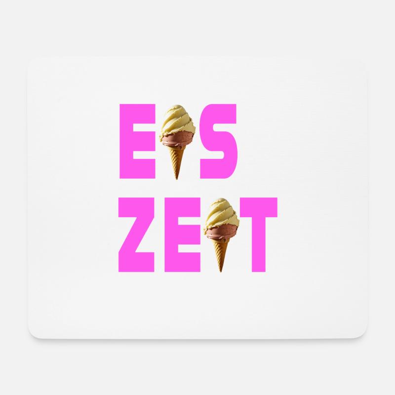 Eiszeit rosa - Mousepad (Querformat) - Weiß