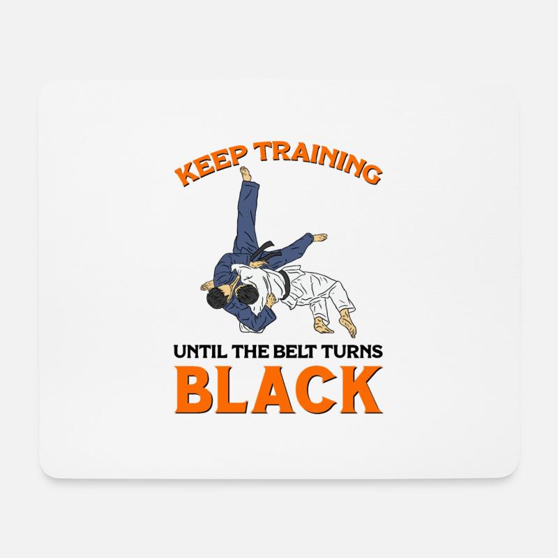 Jiu-Jitsu Brasilianisches Jiu-Jitsu Kampfsport - Mousepad (Querformat) - Weiß