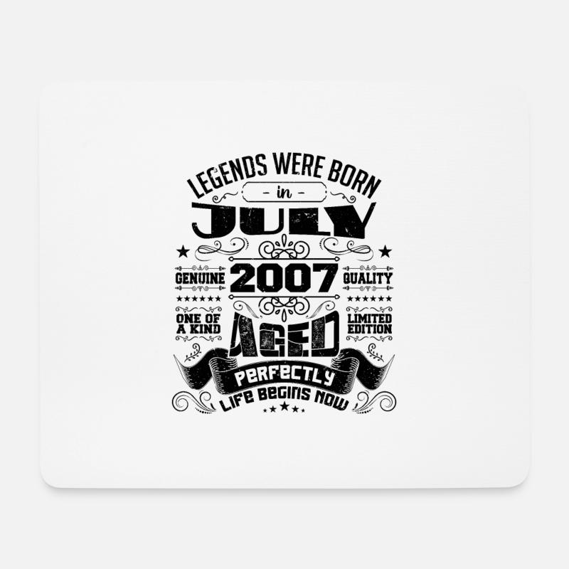 2007 Juli Geburtstagsgeschenk Juli 2007 - Mousepad (Querformat) - Weiß