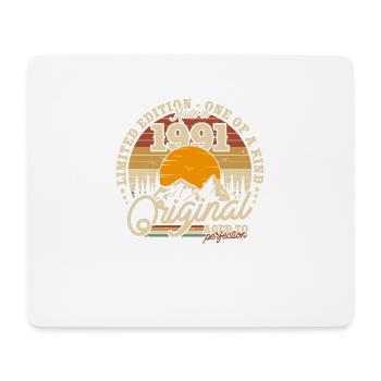 Nostalgic birthday present 1991 32/33 years - Mouse Pad (horizontal) - white - Front