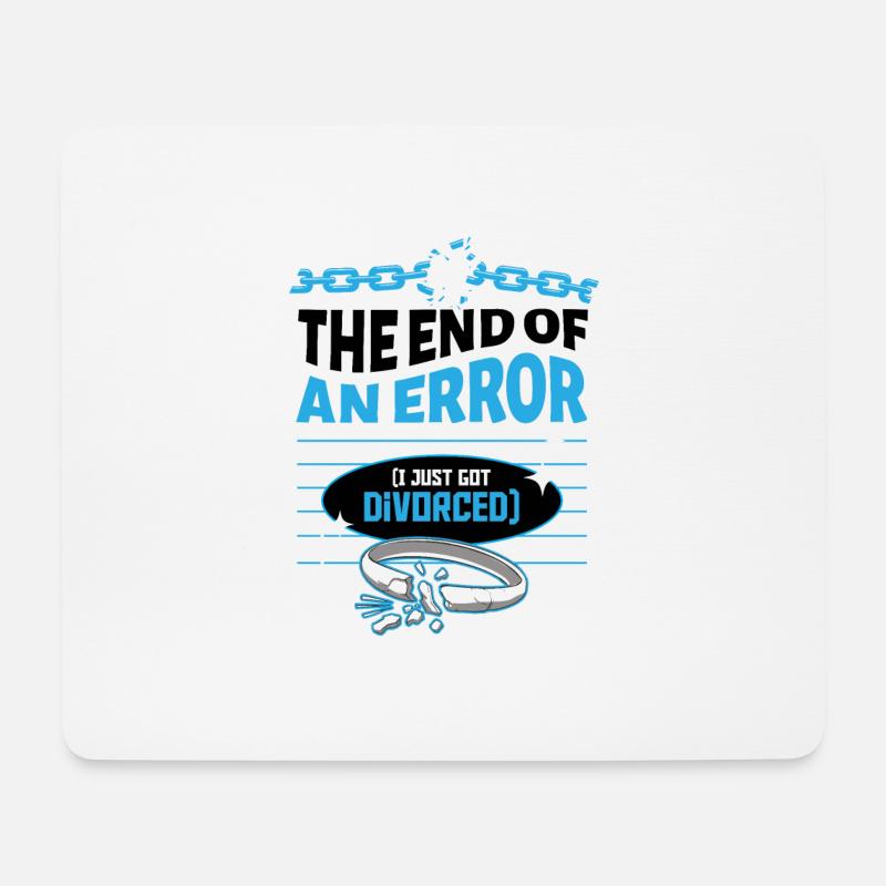 Lustiges Scheidung Glücklich Geschieden und - Mousepad (Querformat) - Weiß