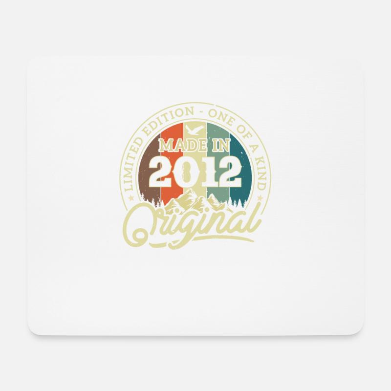 Vintage Geburtstag 11/12 Jahre - Mousepad (Querformat) - Weiß