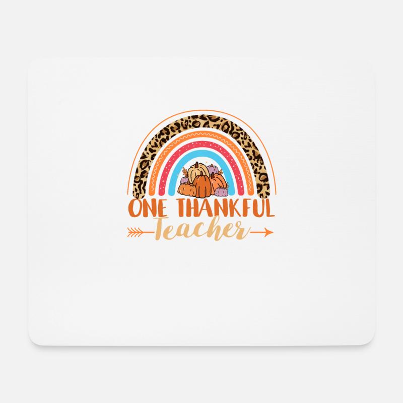 Ein dankbarer Lehrer Regenbogen-Leopard-Lehrer - Mousepad (Querformat) - Weiß