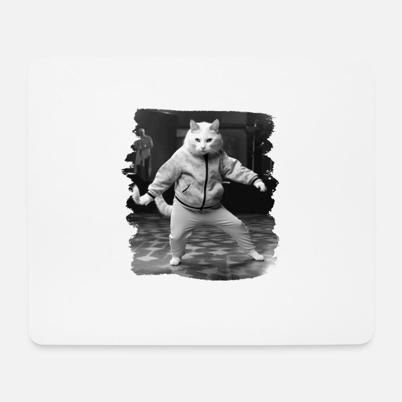 Katzen Katze Katzenliebhaber lustiges Katzen - Mousepad (Querformat) - Weiß