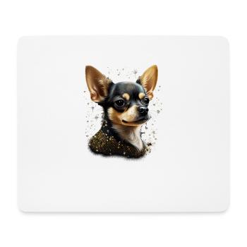 Chihuahua - Chien Mignon Jaune Or Couleur Amour - Tapis de souris (format paysage) - blanc - Devant