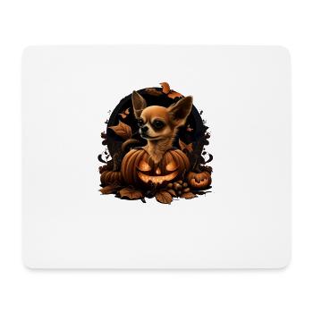 Chihuahua Costume d'Halloween - Citrouille - Tapis de souris (format paysage) - blanc - Devant