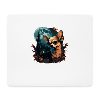 Chihuahua Costume d'Halloween - Citrouille - Tapis de souris (format paysage) - blanc - Devant