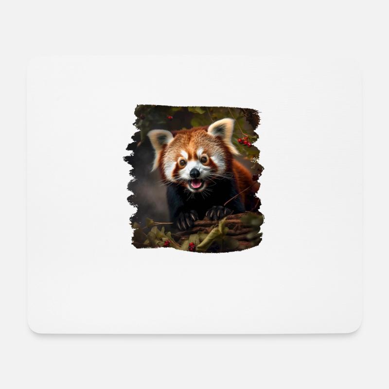 Kleiner Panda realistic Roter Panda Pandas - Mousepad (Querformat) - Weiß