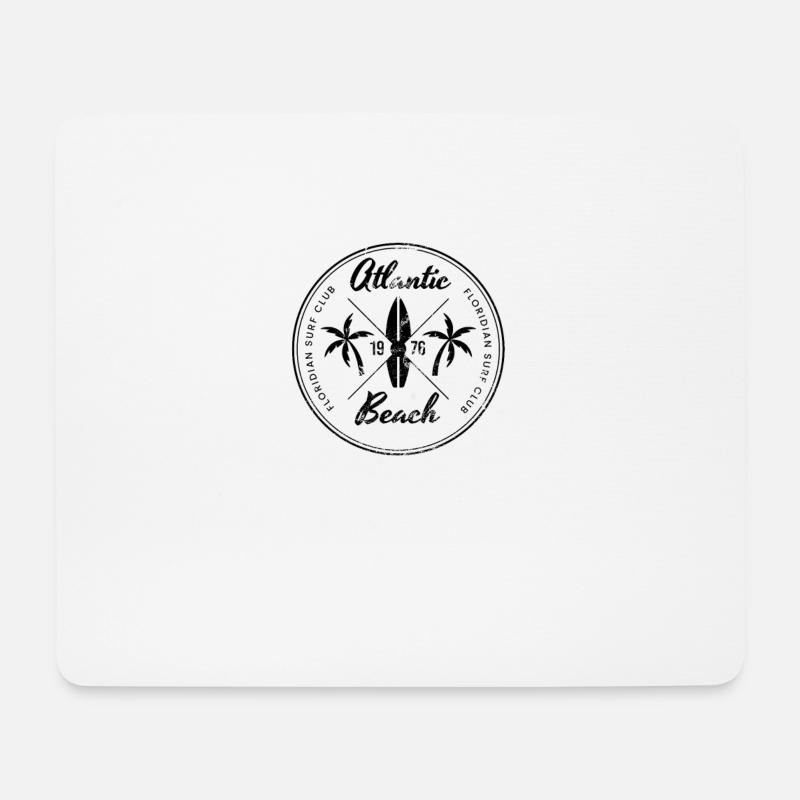Retro Atlantic Beach Florida Beach Surfing Fan - Mousepad (Querformat) - Weiß