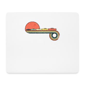 Car Classic 1960s Retro Vintage Sunset Rainbow - Mouse Pad (horizontal) - white - Front