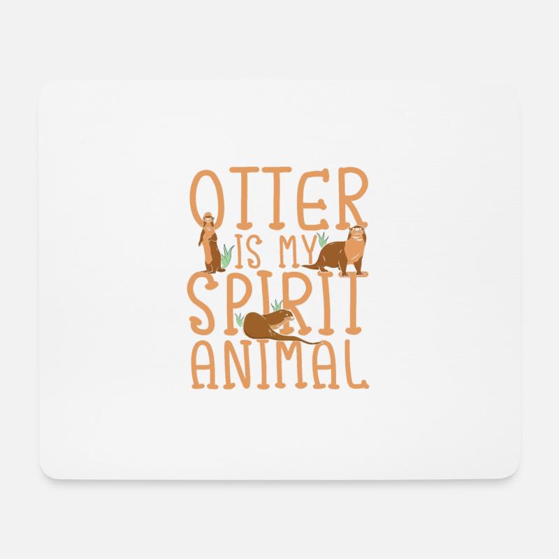 Otter is my spirit animal - süßer Otter - Mousepad (Querformat) - Weiß