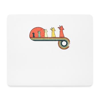 Violin Playing Woman Vintage Sunset Rainbow Color - Mouse Pad (horizontal) - white - Front