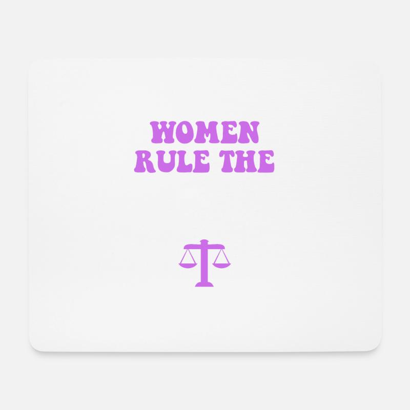 Frauen beherrschen die Bilanz - Mousepad (Querformat) - Weiß