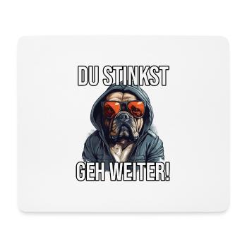 Lustiger Bulldogge Spruch Deutscher Hundebesitzer - Mousepad (Querformat) - Weiß - Vorne
