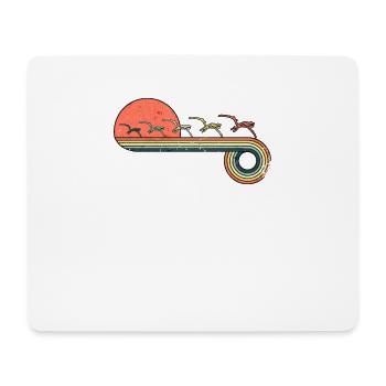 Dinosaurier fliegender Skelett Retro Vintage - Mousepad (Querformat) - Weiß - Vorne