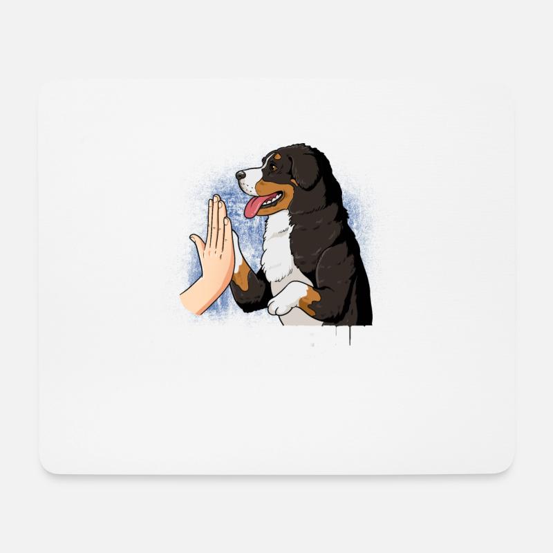 Berner Sennenhund - Mousepad (Querformat) - Weiß