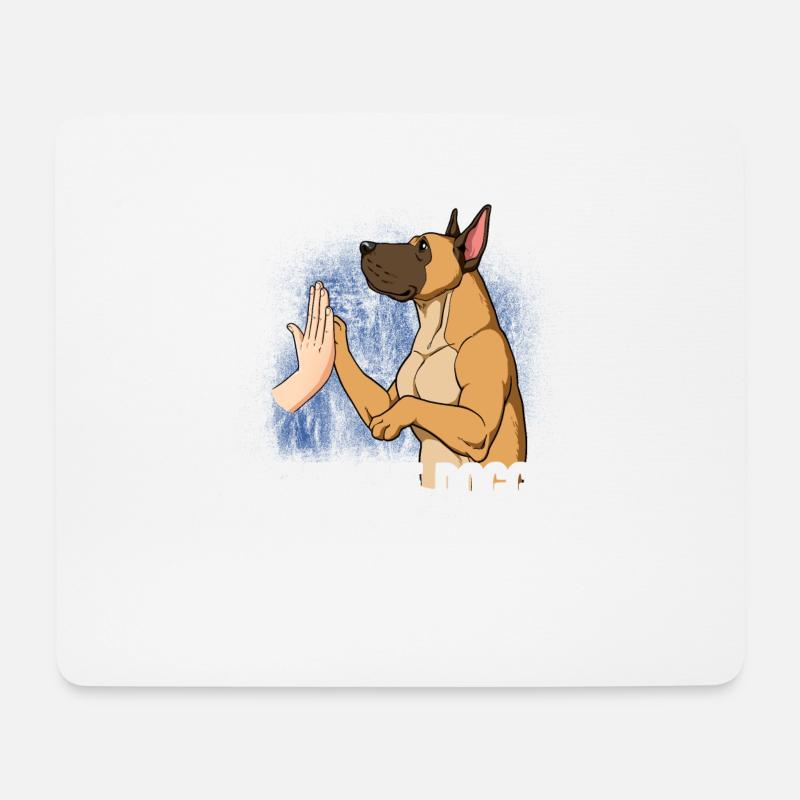 Deutsche Dogge - Mousepad (Querformat) - Weiß