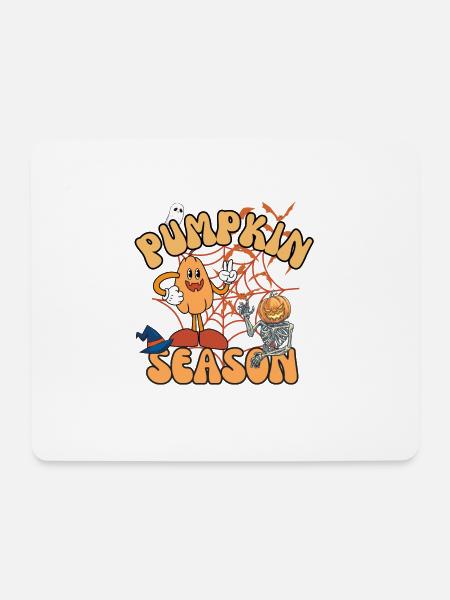 Kürbis-Saison - Mousepad (Querformat) - Weiß