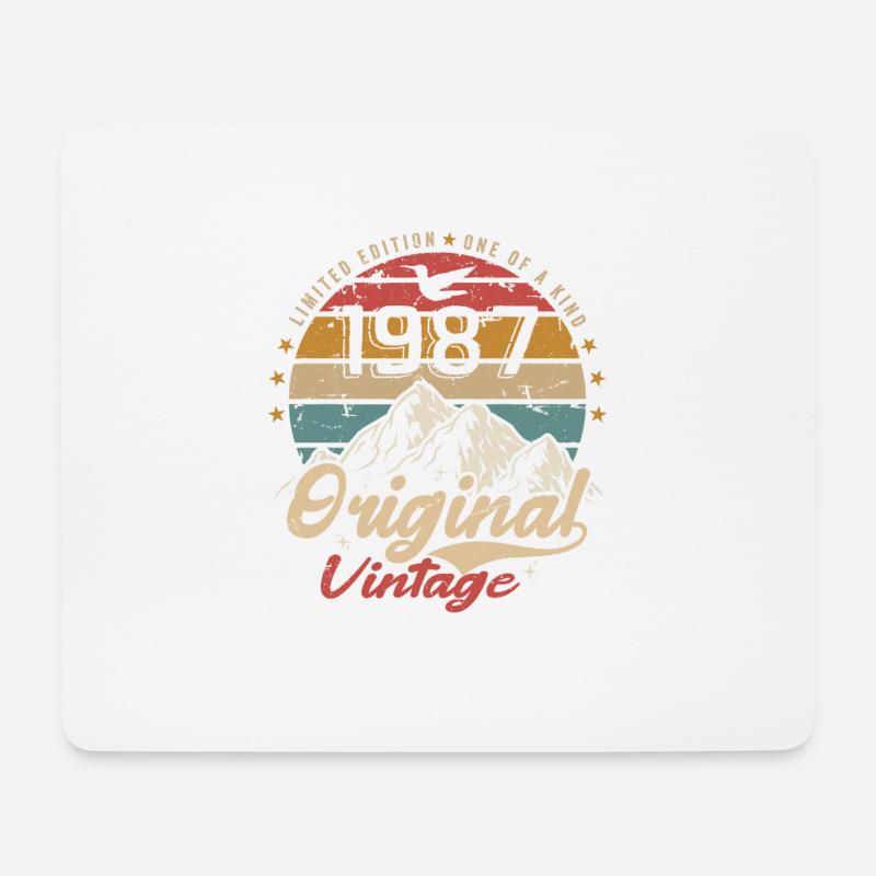 Original Vintage 1987 limitierte Auflage 1987 - Mousepad (Querformat) - Weiß