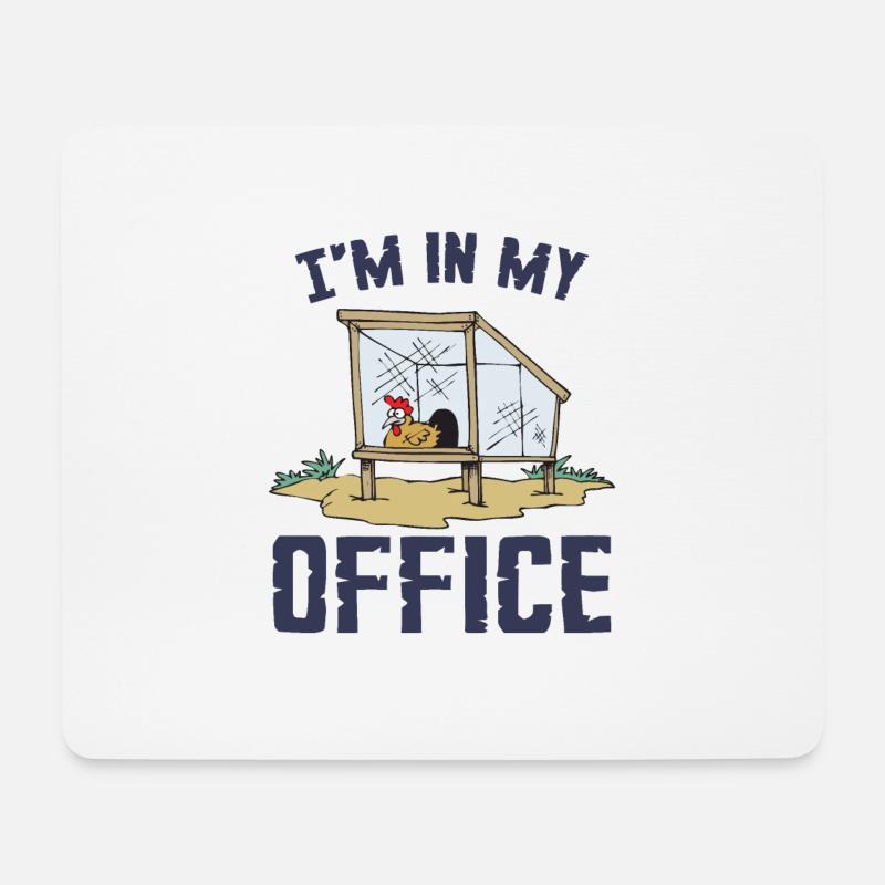 Ich bin in meinem Büro - Mousepad (Querformat) - Weiß