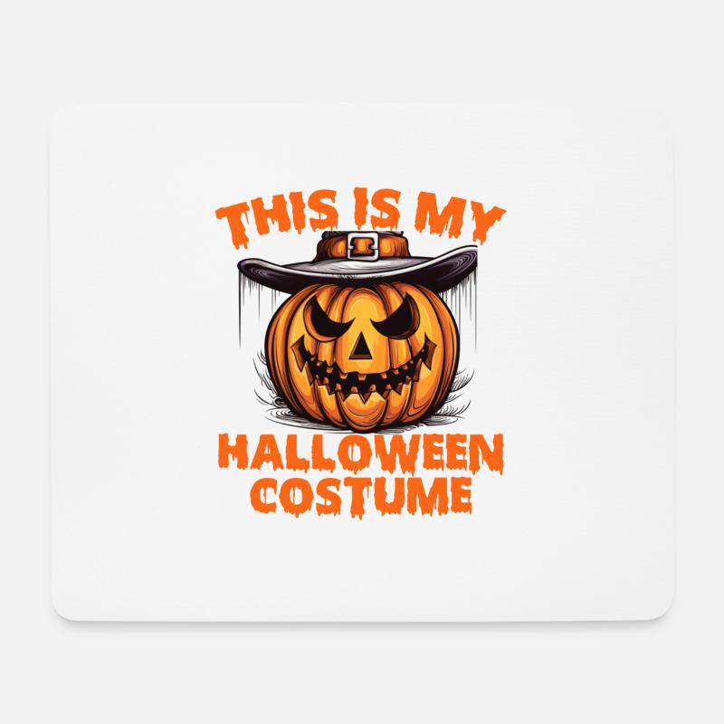 This Is My Halloween Costume Pumpkin Kids - Mousepad (Querformat) - Weiß