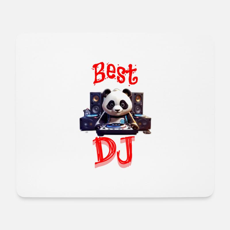 Panda bester DJ - Mousepad (Querformat) - Weiß