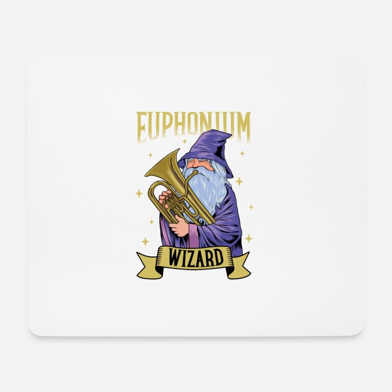 Euphonium Wizard - Euphonist - Mousepad (Querformat) - Weiß