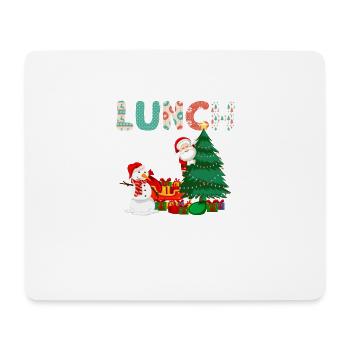 Mittagessen Dame Lustige Weihnachtsbaum Weihnacht - Mousepad (Querformat) - Weiß - Vorne