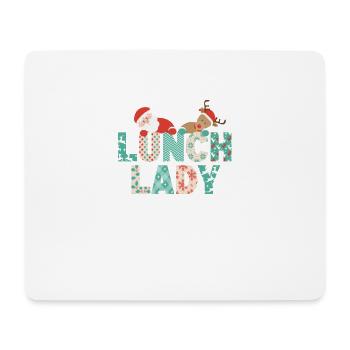 Mittagessen Dame Lustige Weihnachtsbaum Weihnacht - Mousepad (Querformat) - Weiß - Vorne