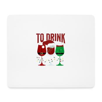 Am liebsten würde ich den ganzen Wein trinken - Mousepad (Querformat) - Weiß - Vorne