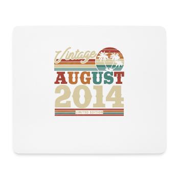Cadeau d’anniversaire vintage 2014, 9-10 ans - Tapis de souris (format paysage) - blanc - Devant