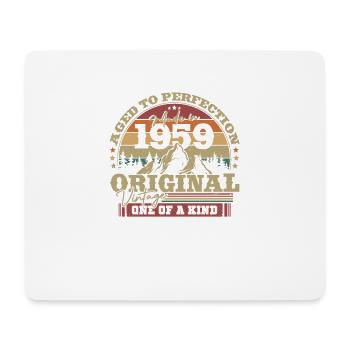 Vintage Birthday Gift 1959 64/65 Years - Mouse Pad (horizontal) - white - Front