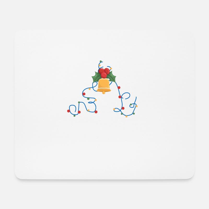 Beatmungstherapie Lunge Christmas String Light - Mousepad (Querformat) - Weiß