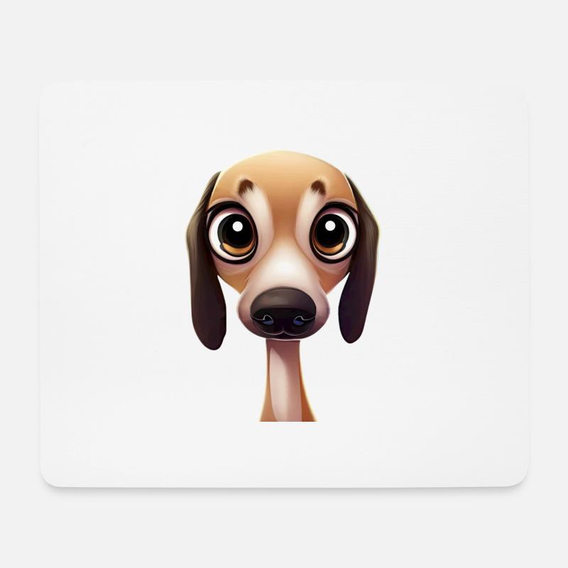 Anmutige Windhund-Pose - Mousepad (Querformat) - Weiß