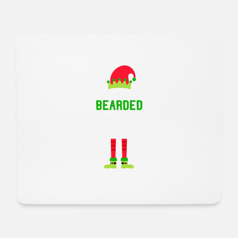 Der bärtige Elf Passende Familiengruppe Weihnacht - Mousepad (Querformat) - Weiß