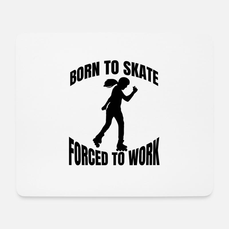 Rollschuh Geschenk Inline Skater skaten Inliner - Mousepad (Querformat) - Weiß