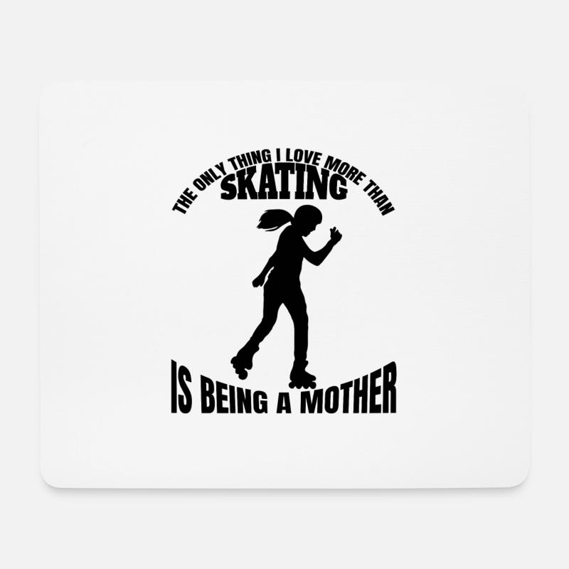 Rollschuh Inline Skater Geschenk skaten Inliner - Mousepad (Querformat) - Weiß