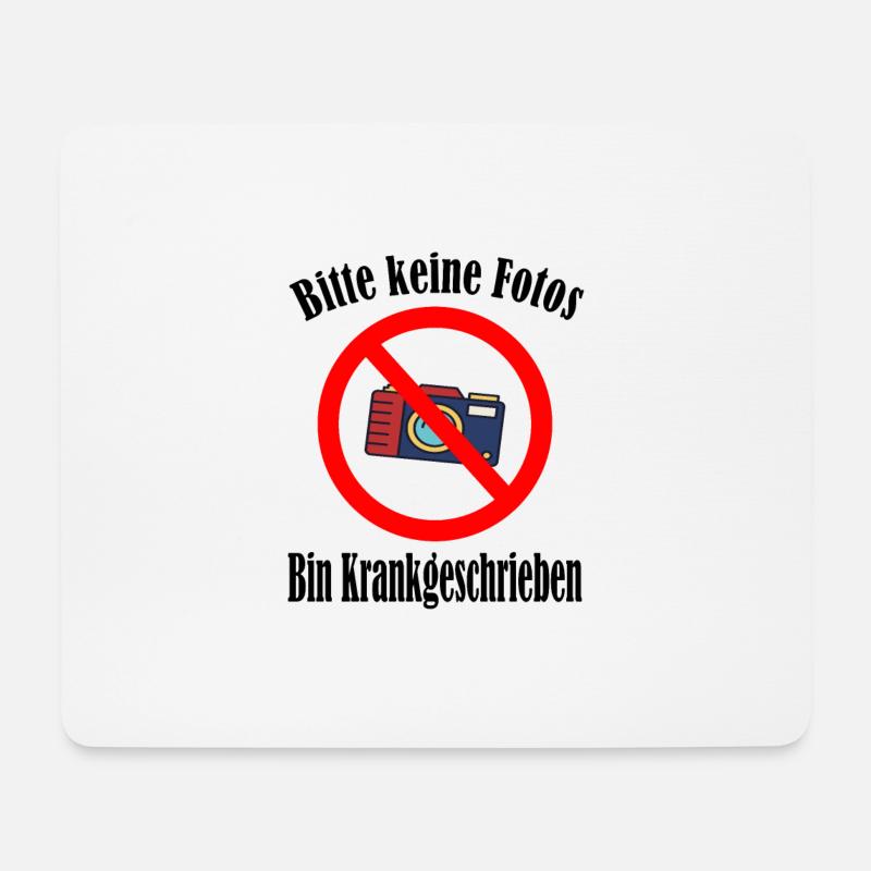 Bin Krankgeschrieben - Mousepad (Querformat) - Weiß