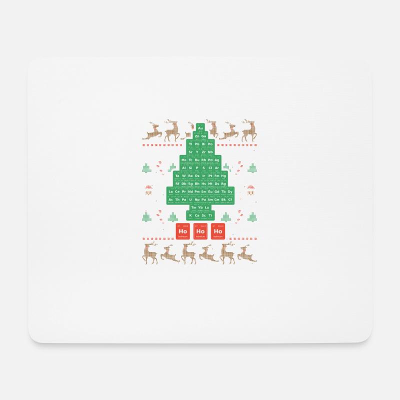 Oh Chemist Tree Frohe Weihnachten Hässlicher - Mousepad (Querformat) - Weiß
