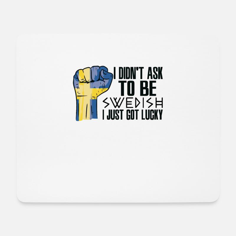 Schwedischer Stolz Schwedische Flagge Gewachsen - Mousepad (Querformat) - Weiß