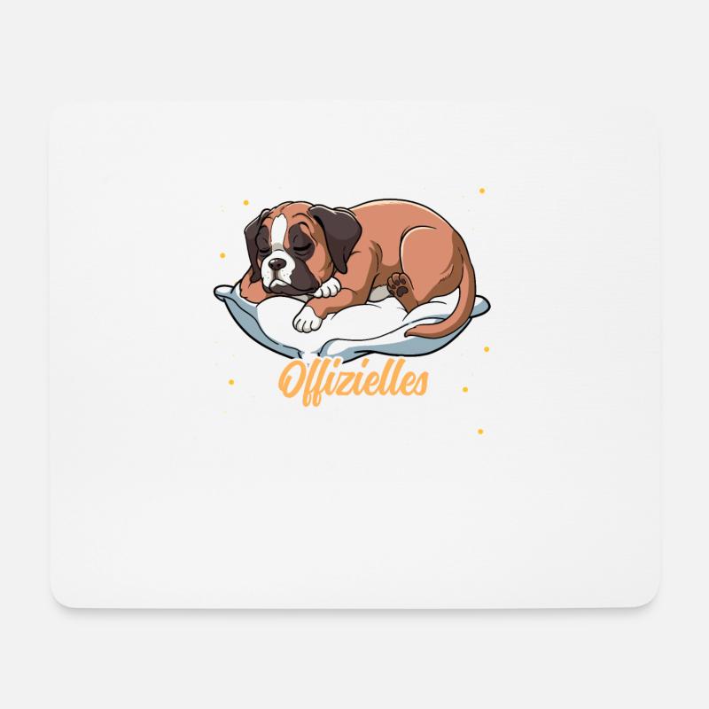 Offizielles Schlafshirt Boxer - Mousepad (Querformat) - Weiß