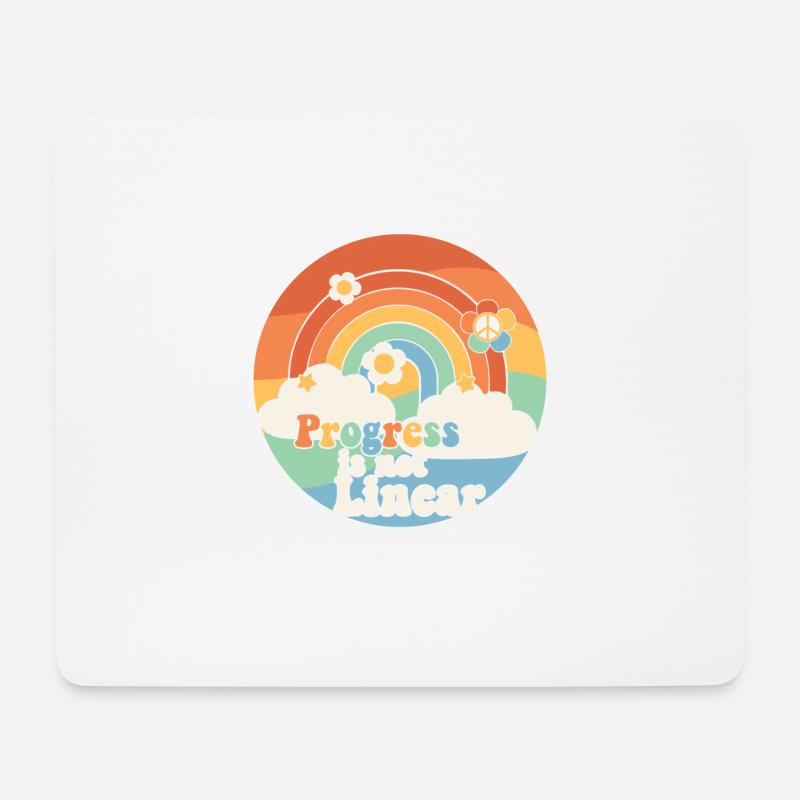 ABA Therapy Progress Is Not Linear - Mousepad (Querformat) - Weiß