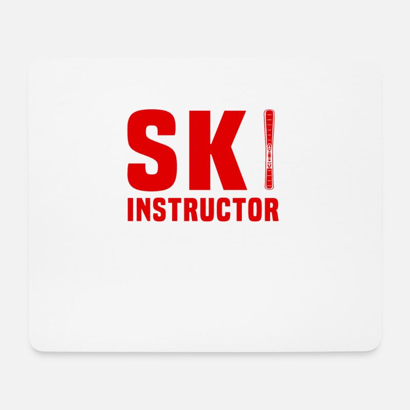 Skilehrer - Mousepad (Querformat) - Weiß