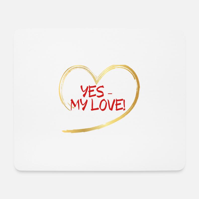 MY LOVE 3 - Mousepad (Querformat) - Weiß