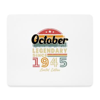 Vintage Oktober 1945 Retro Geburtstagsgeschenk - Mousepad (Querformat) - Weiß - Vorne