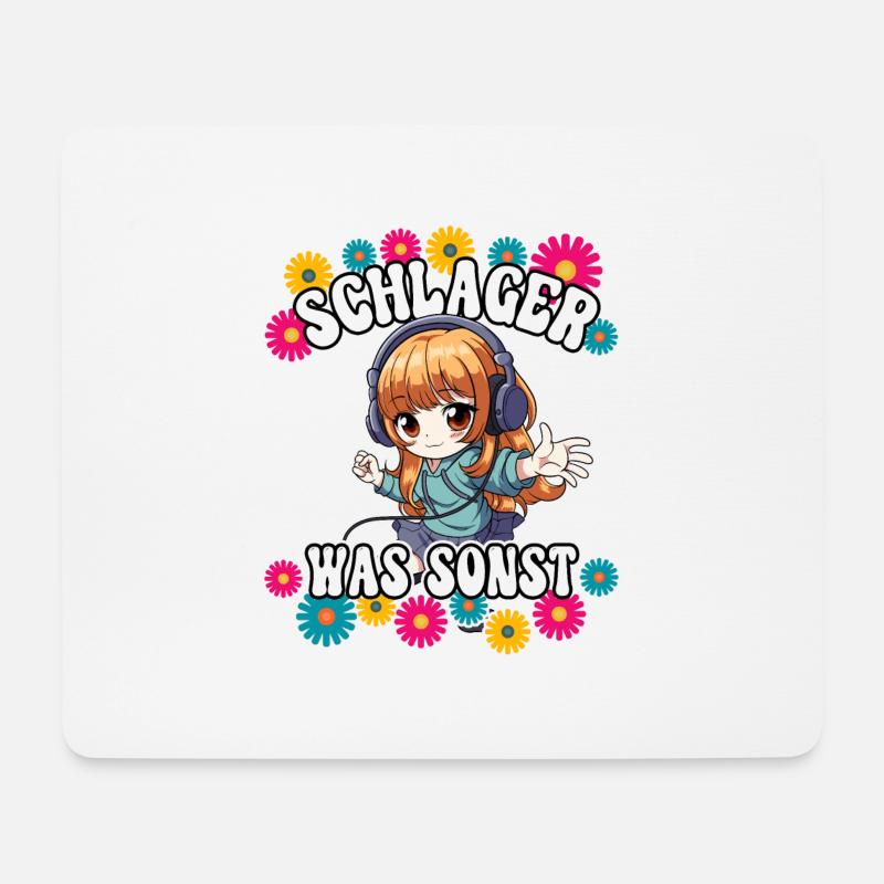 Schlager - Mousepad (Querformat) - Weiß