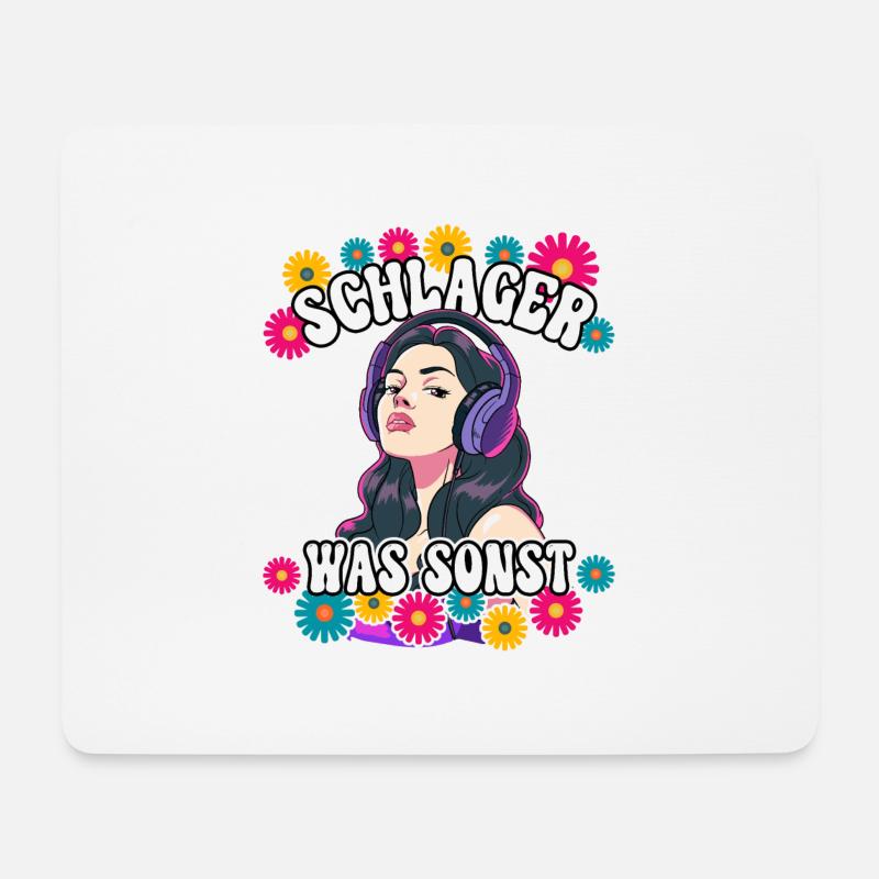Schlager - Mousepad (Querformat) - Weiß