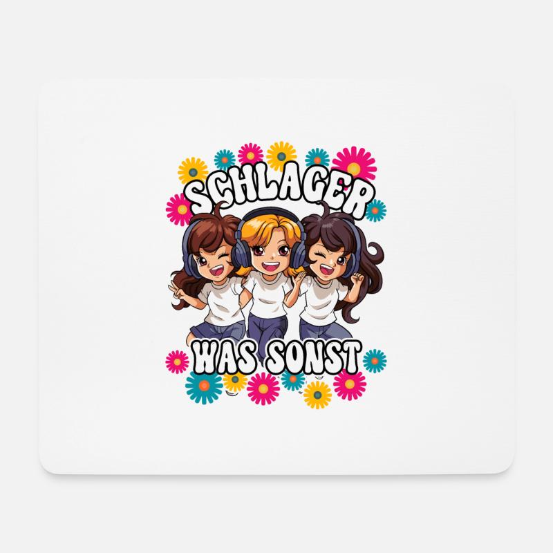 Schlager - Mousepad (Querformat) - Weiß