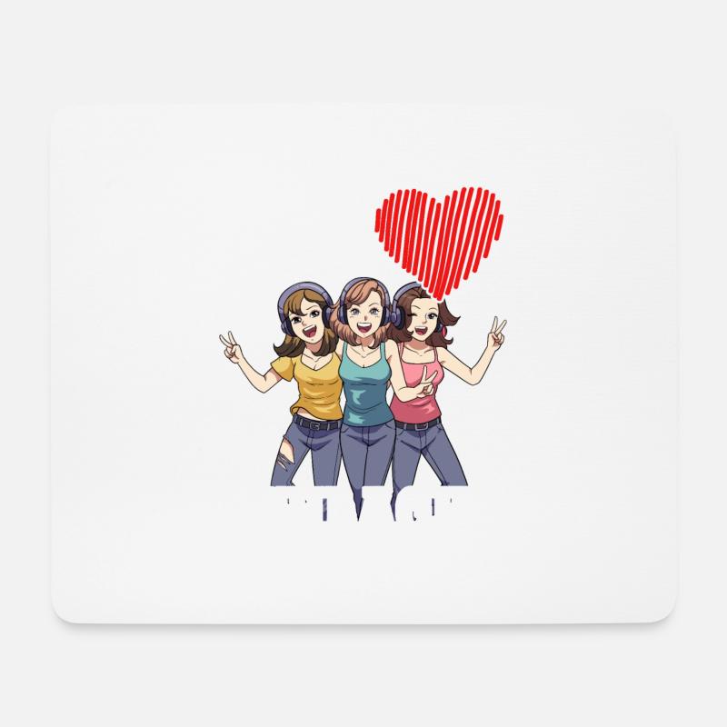 Ich Liebe Schlager - Mousepad (Querformat) - Weiß