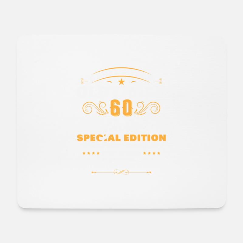 60 Jahre Geburtstag Geschenk Deko Design Geschenke - Mousepad (Querformat) - Weiß